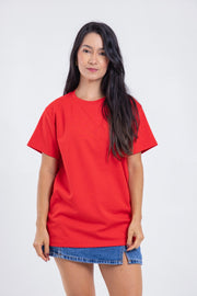 Camiseta para ELLAS Alto Gramaje Regular- ¡Nuestra joya! CARMESI