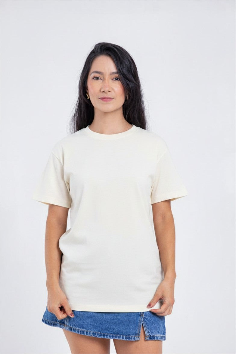 Camiseta para ELLAS Alto Gramaje Regular- ¡Nuestra joya! CREMA