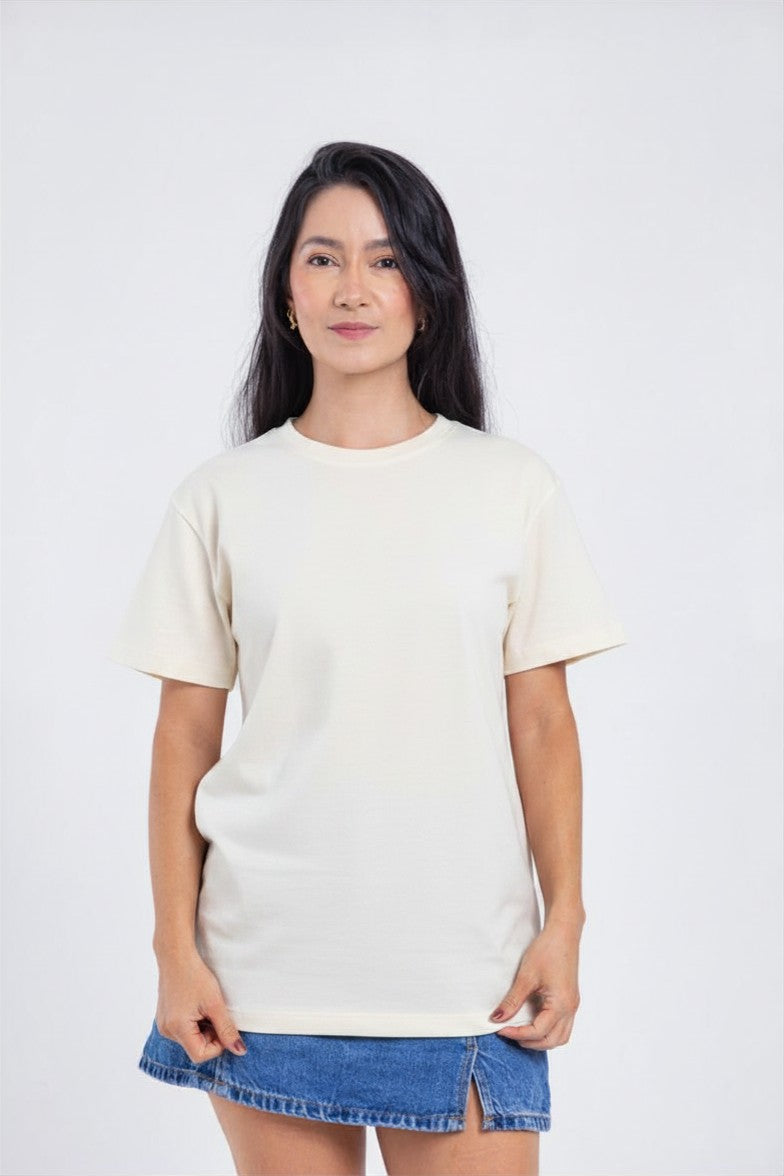 Camiseta para ELLAS Alto Gramaje Regular- ¡Nuestra joya! CREMA