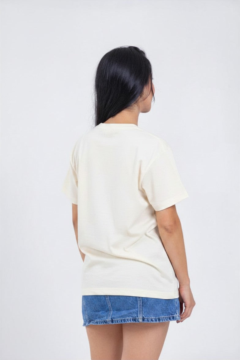 Camiseta para ELLAS Alto Gramaje Regular- ¡Nuestra joya! CREMA
